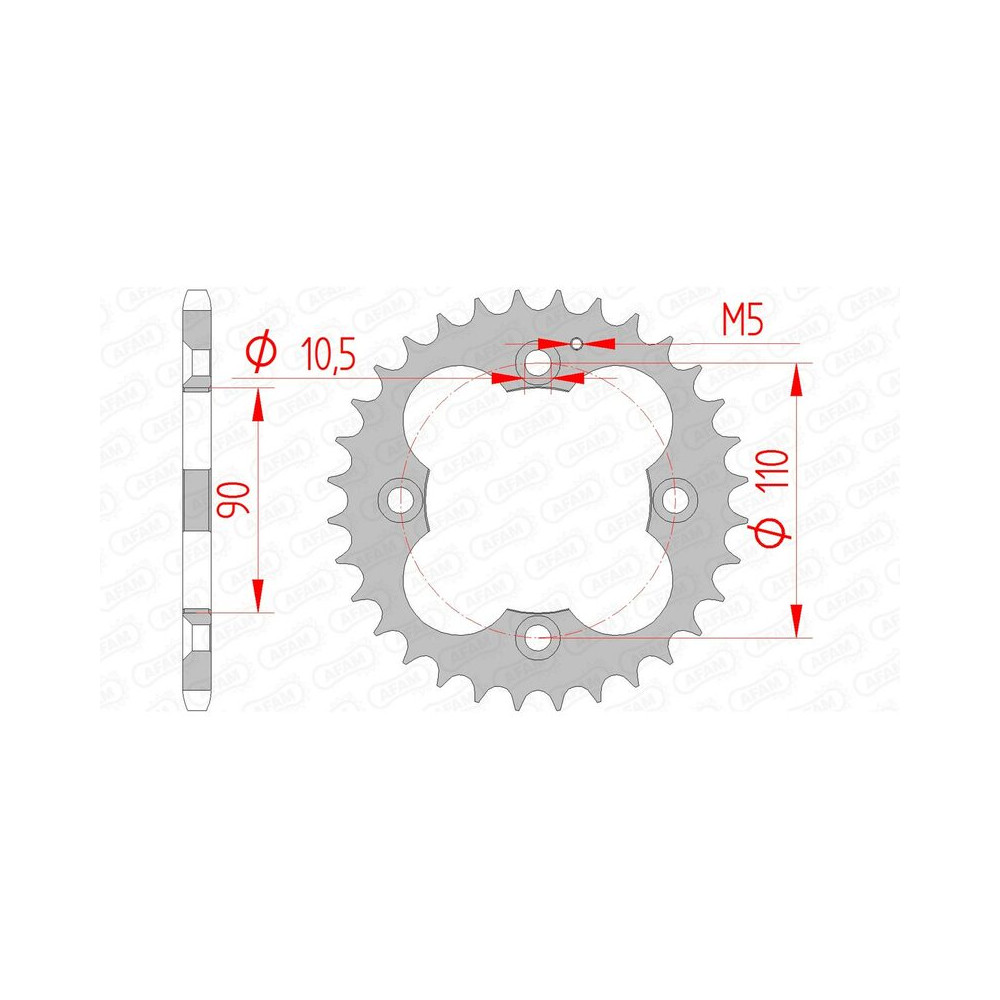 Couronne AFAM acier standard 92324 - 520