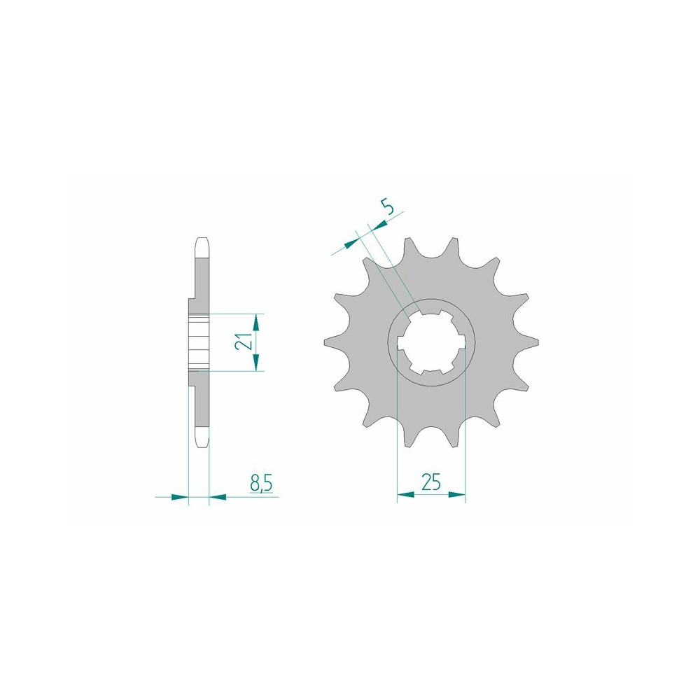 Pignon AFAM acier standard 24302 - 520