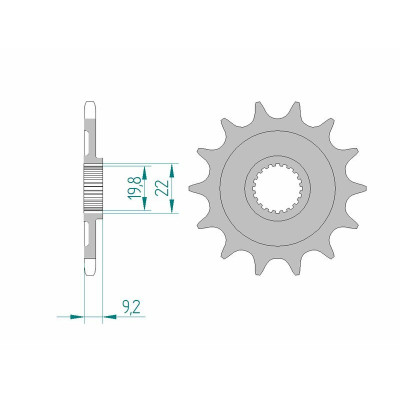 Pignon AFAM acier standard 24305 - 520