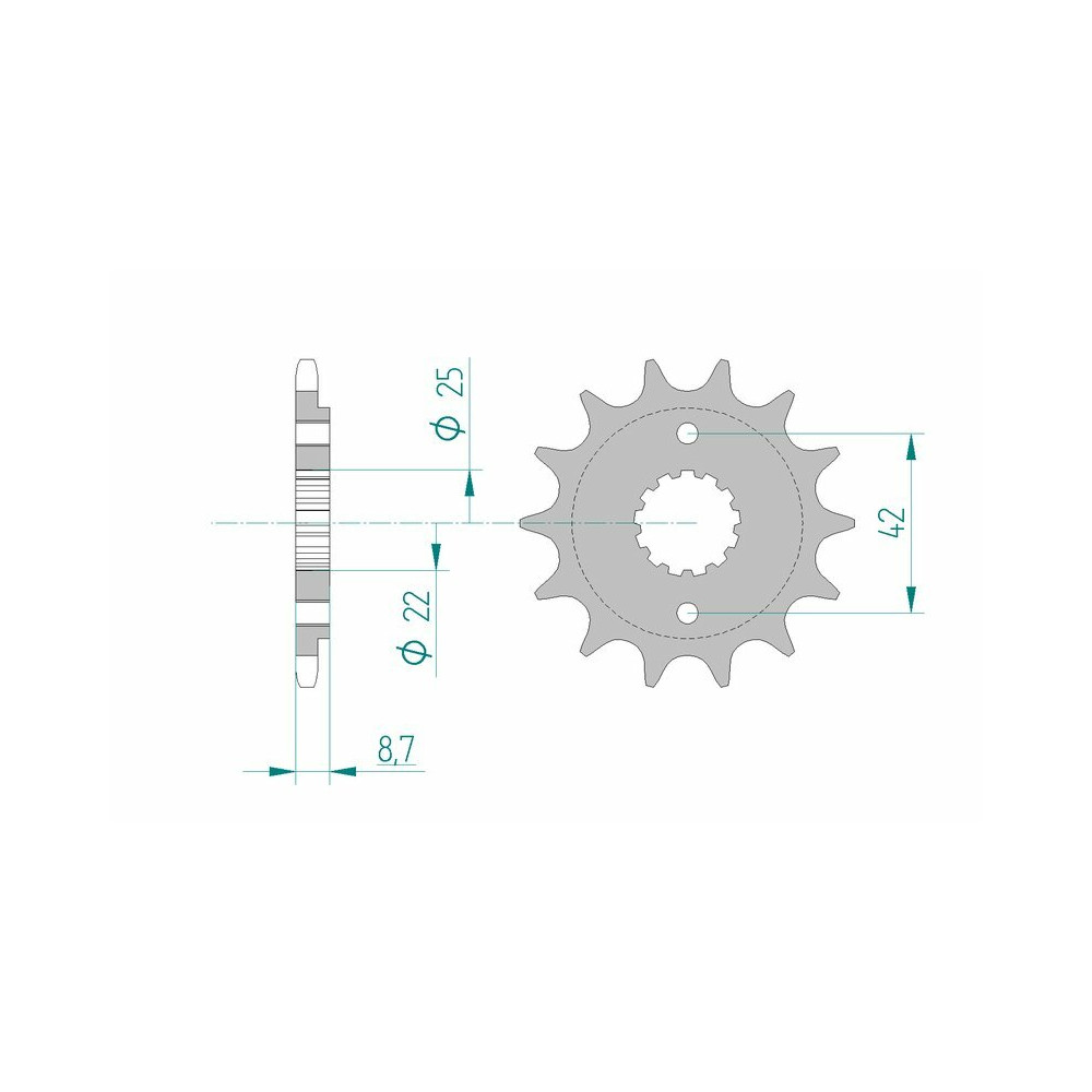 Pignon AFAM acier standard 24501 - 520