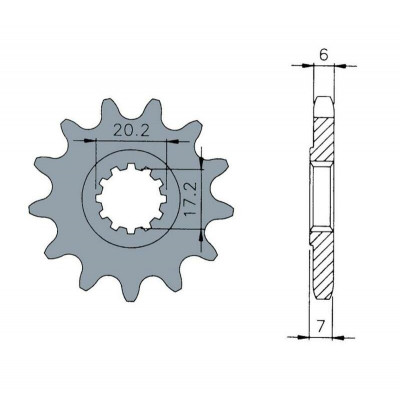 Pignon TECNIUM acier standard 1120 - 420