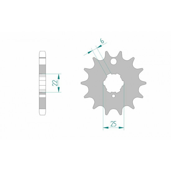 Pignon AFAM acier standard 24401 - 530