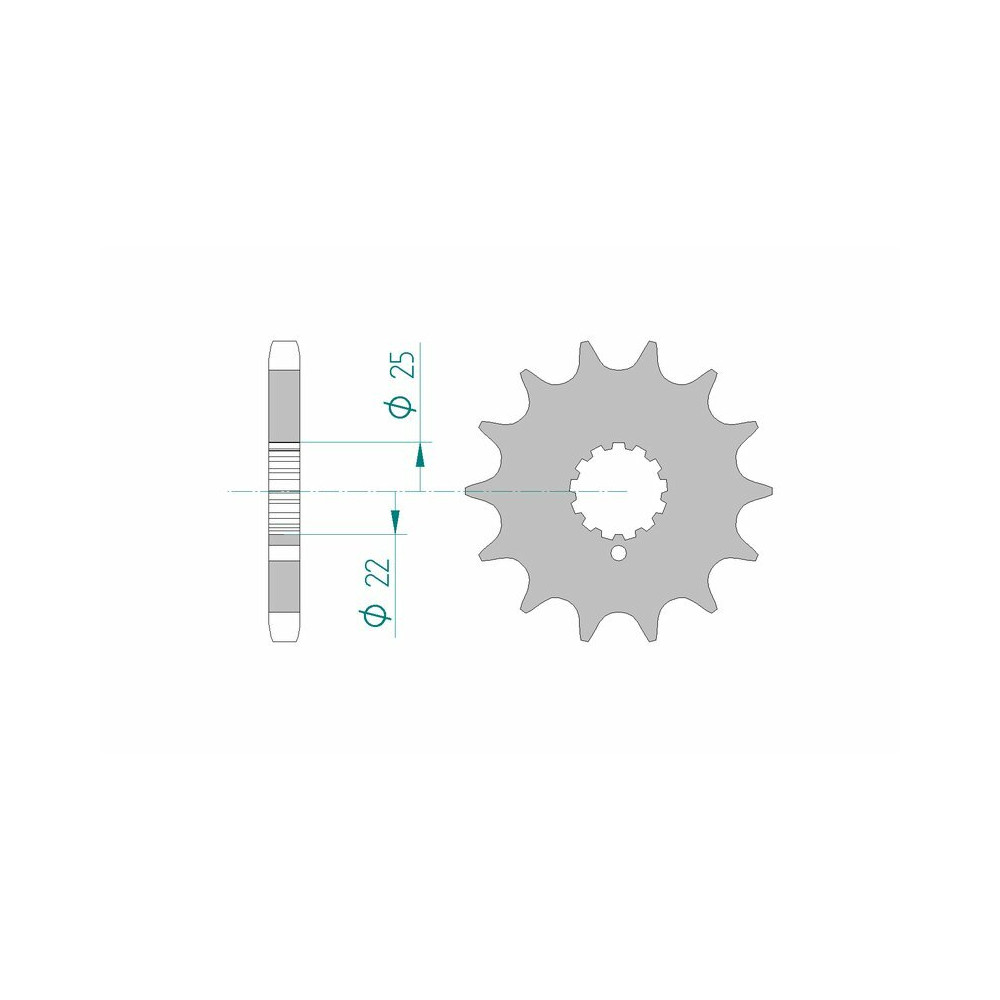 Pignon AFAM acier standard 24504 - 530