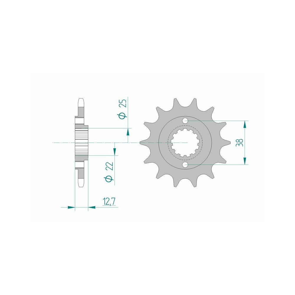 Pignon AFAM acier standard 24505 - 520