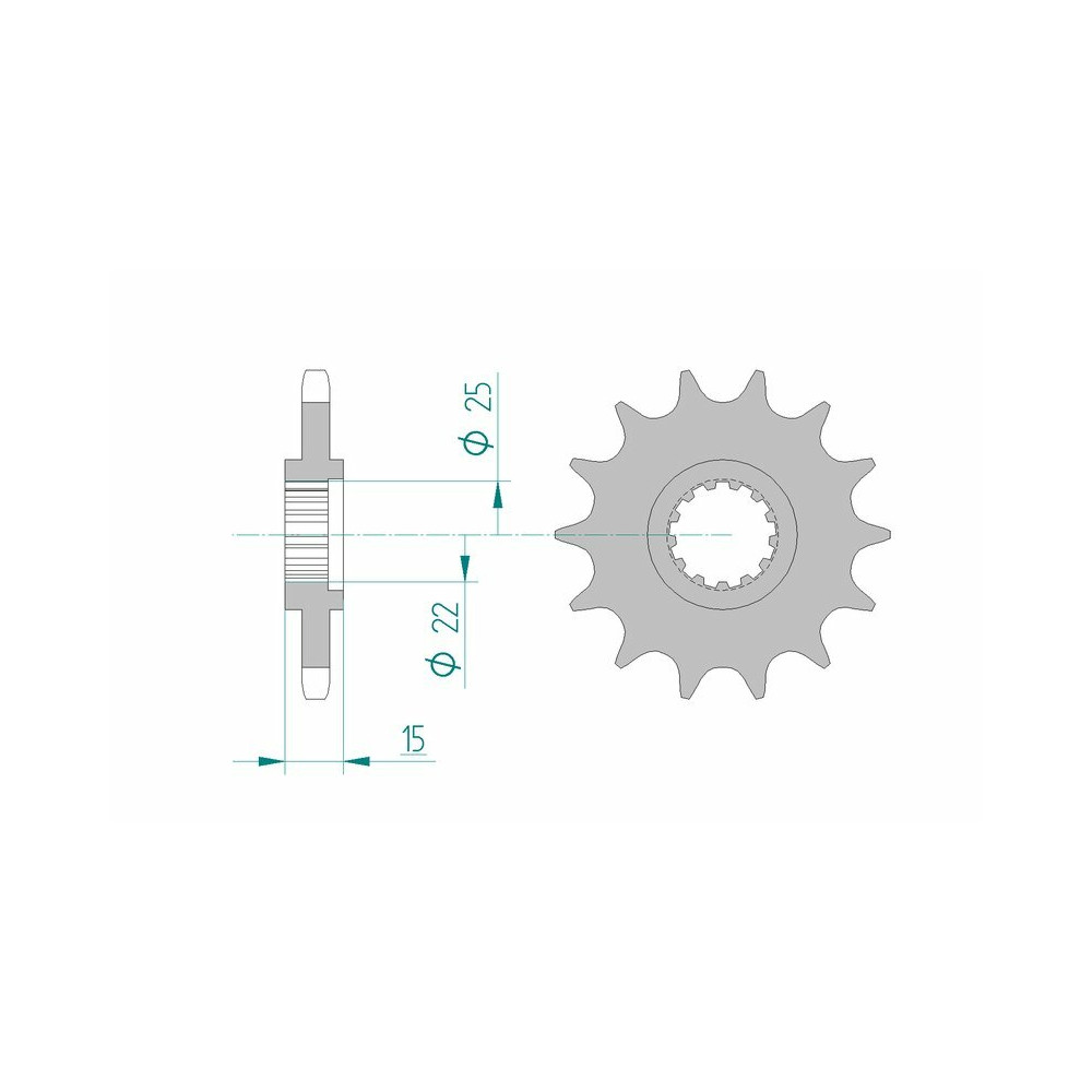 Pignon AFAM acier standard 24506 - 525