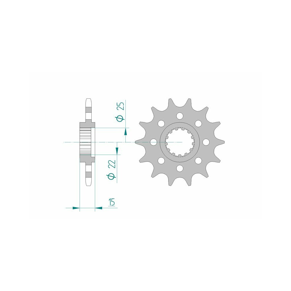 Pignon AFAM acier standard 24507 - 520