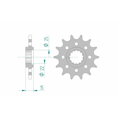 Pignon AFAM acier standard 24507 - 520