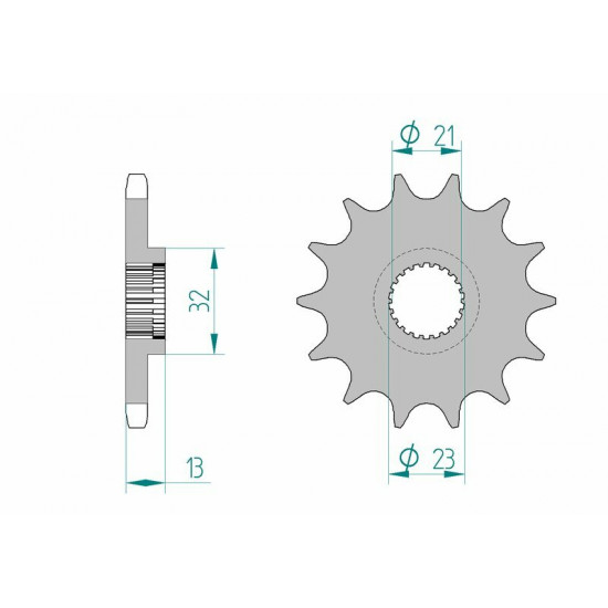 Pignon AFAM acier standard 21311 - 428