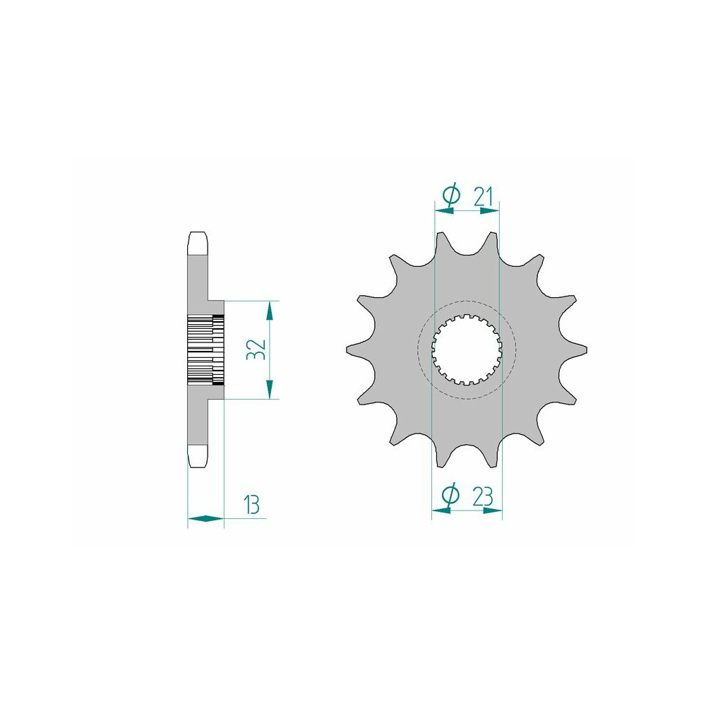 Pignon AFAM acier standard 21311 - 428