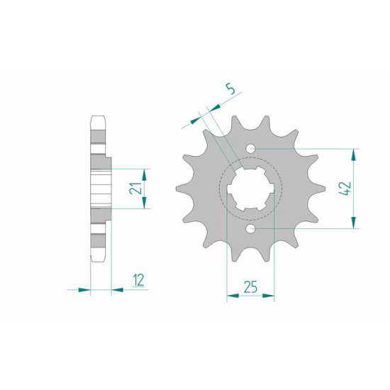 Pignon AFAM acier standard 21501 - 530