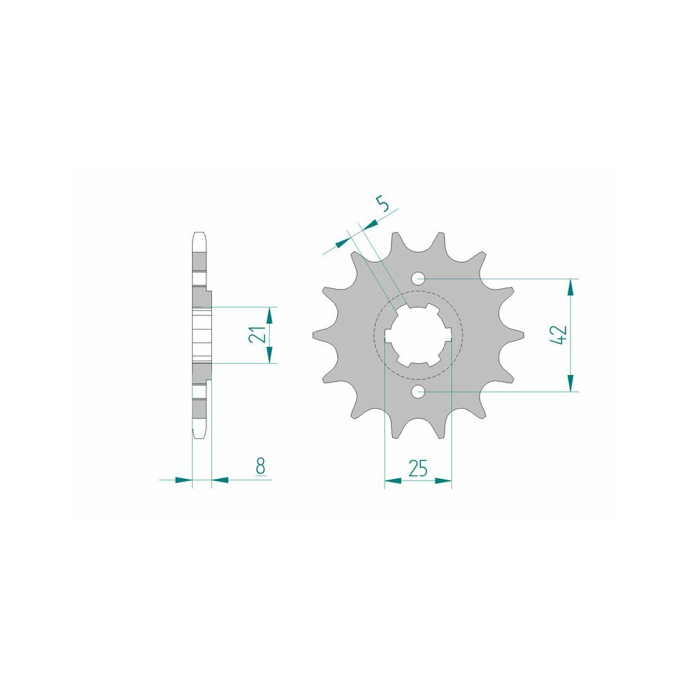 Pignon AFAM acier standard 21502 - 520