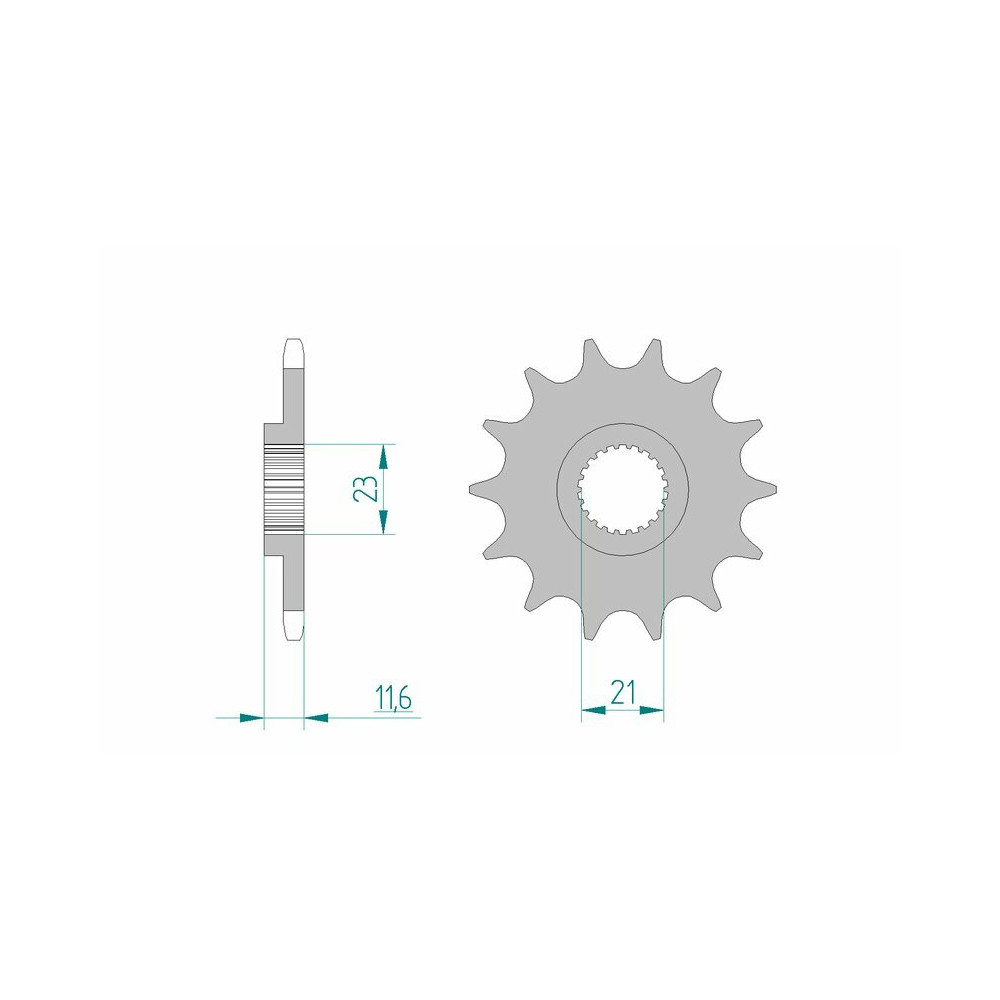 Pignon AFAM acier standard 21307 - 520