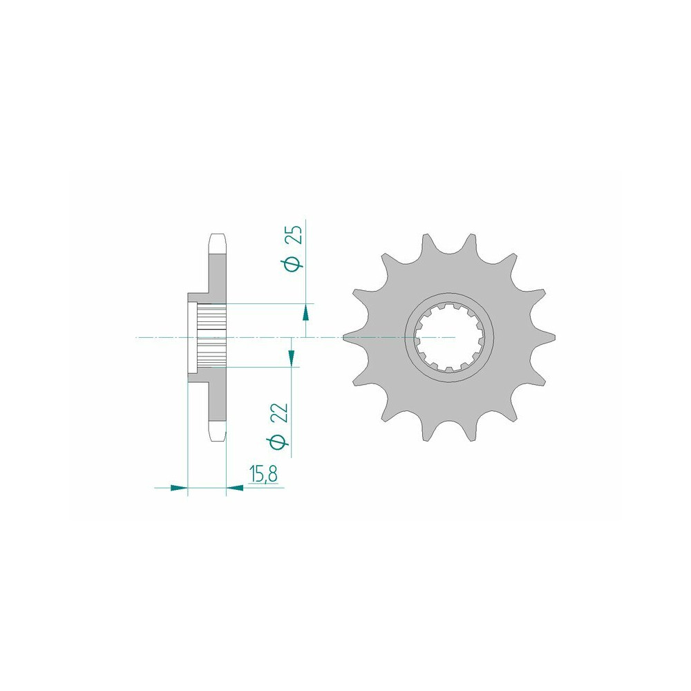 Pignon AFAM acier standard 24508 - 525