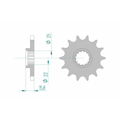 Pignon AFAM acier standard 24508 - 525