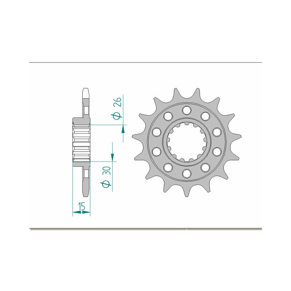 Pignon AFAM acier standard 166801 - 520