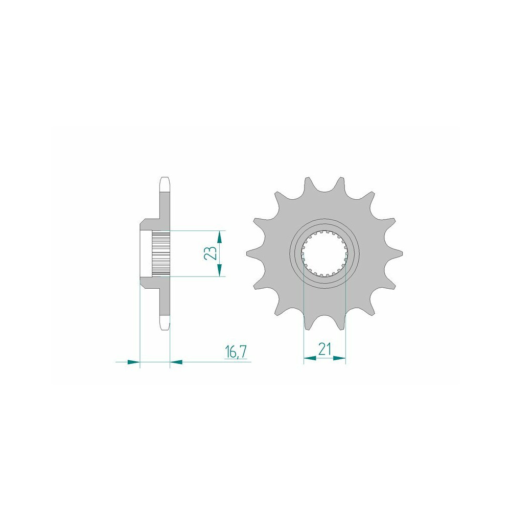 Pignon AFAM acier standard 21506 - 520