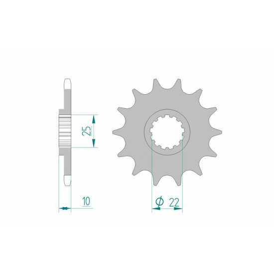 Pignon AFAM acier standard 21510 - 520