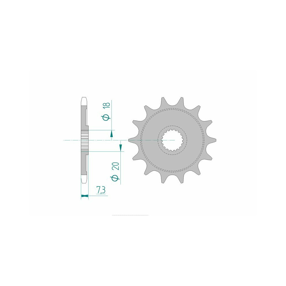 Pignon AFAM acier standard 20206 - 520