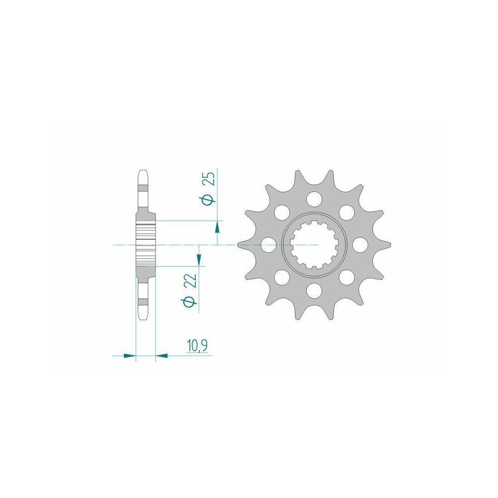 Pignon AFAM acier standard 21603 - 520