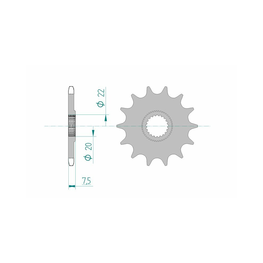 Pignon AFAM acier standard 20210 - 520