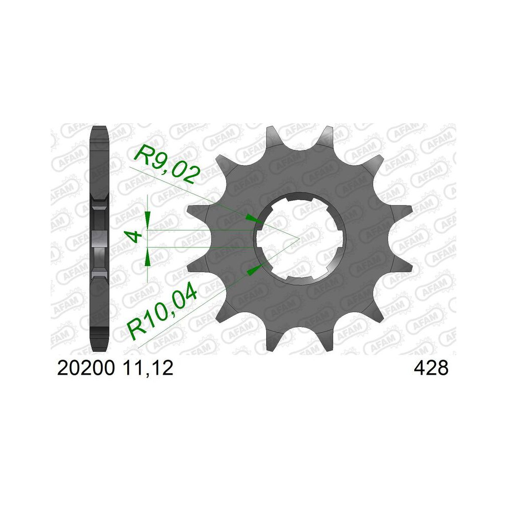 Pignon AFAM acier standard 20200 - 428