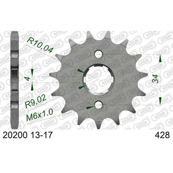 Pignon AFAM acier standard 20200 - 428