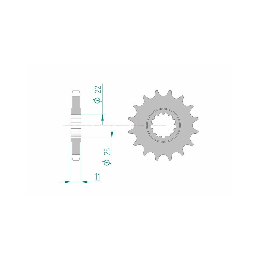 Pignon AFAM acier standard 21602 - 530