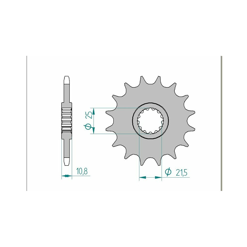 Pignon AFAM acier standard 21512 - 520