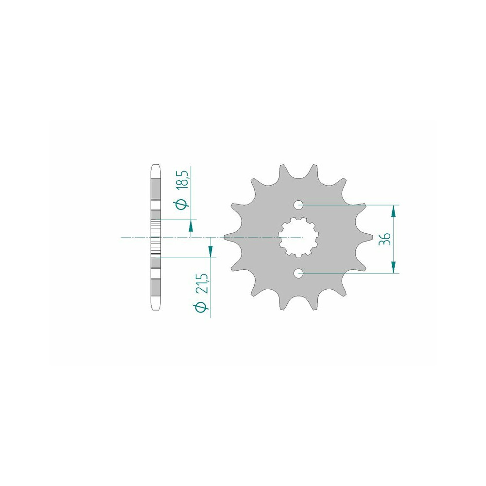 Pignon AFAM acier standard 20304 - 520