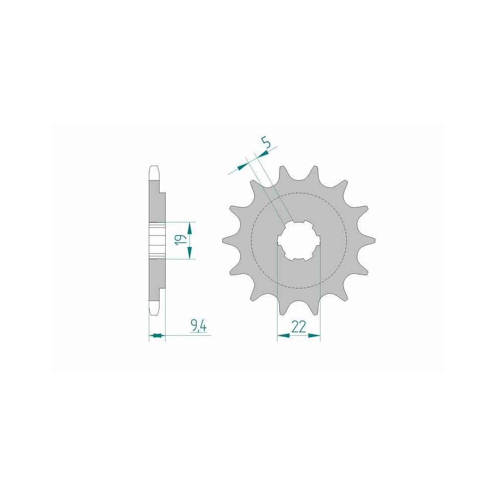 Pignon AFAM acier standard 20309 - 520