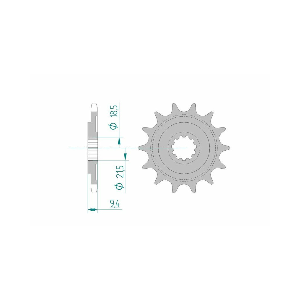 Pignon AFAM acier standard 20310 - 520