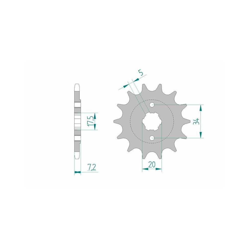 Pignon AFAM acier standard 20305 - 520