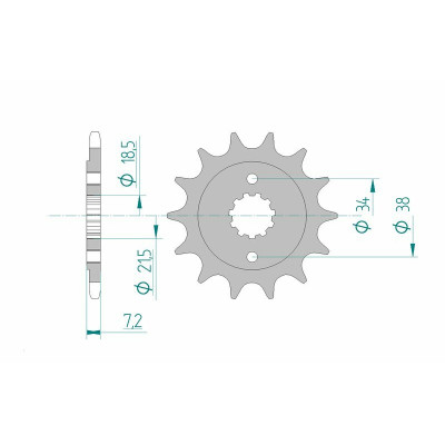 Pignon AFAM acier standard 20320 - 520