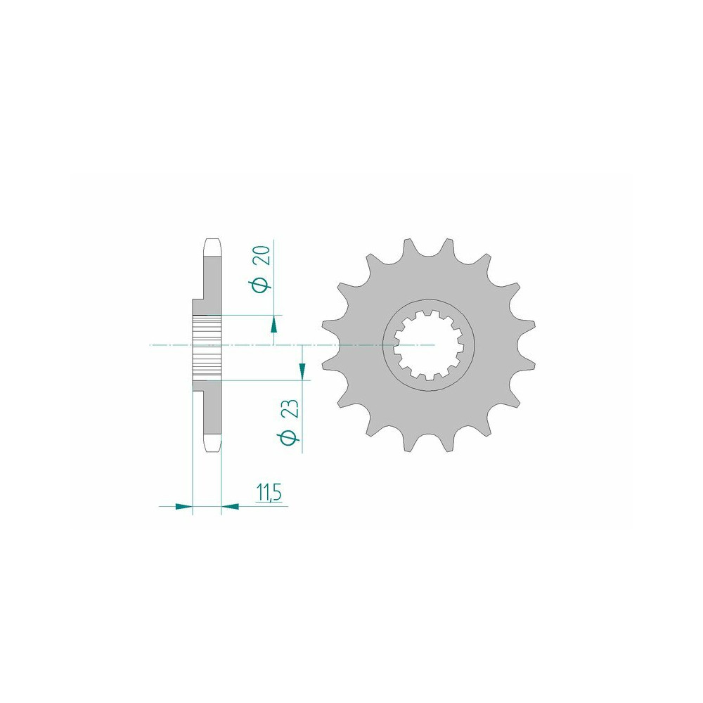 Pignon AFAM acier standard 22201 - 428