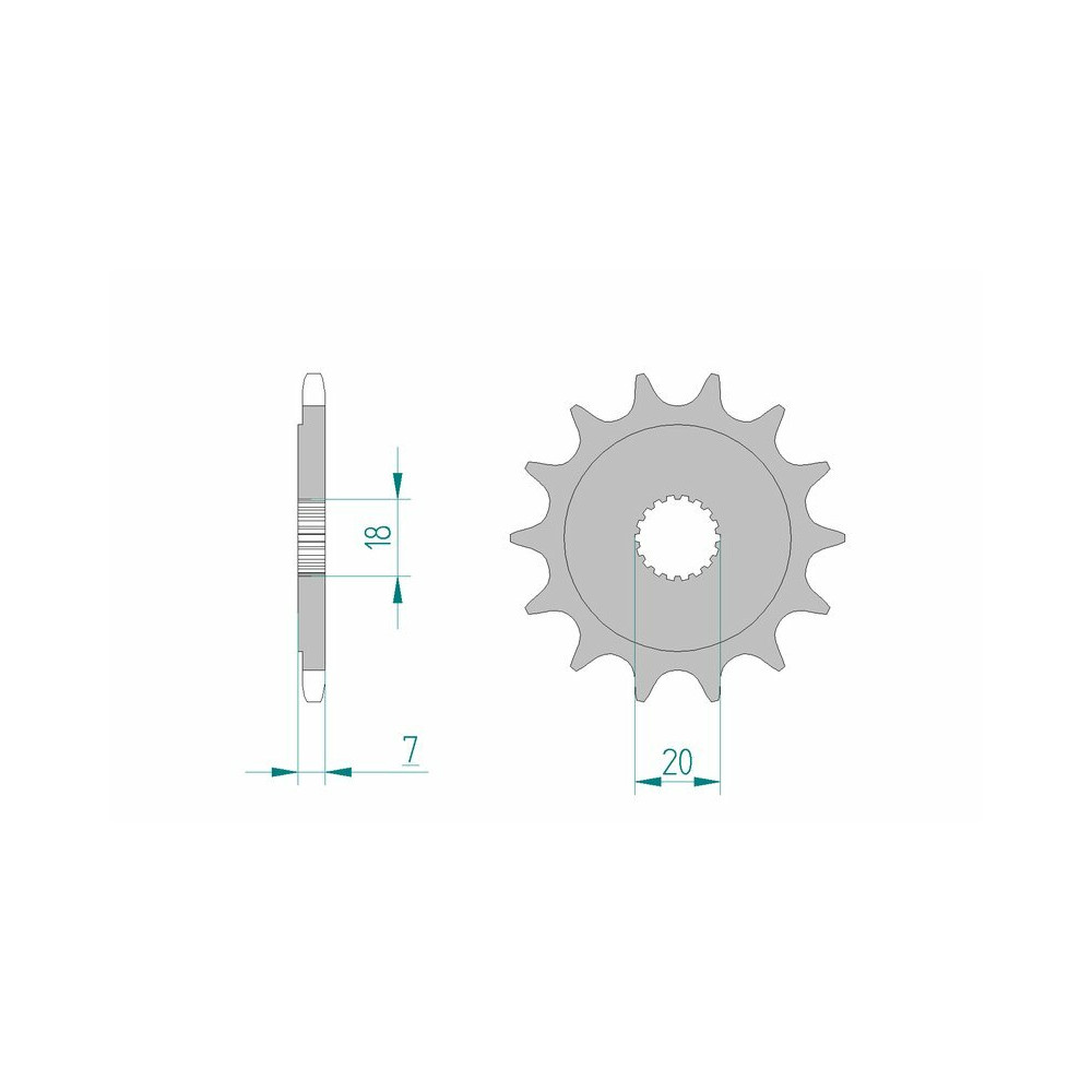 Pignon AFAM acier standard 22202 - 520