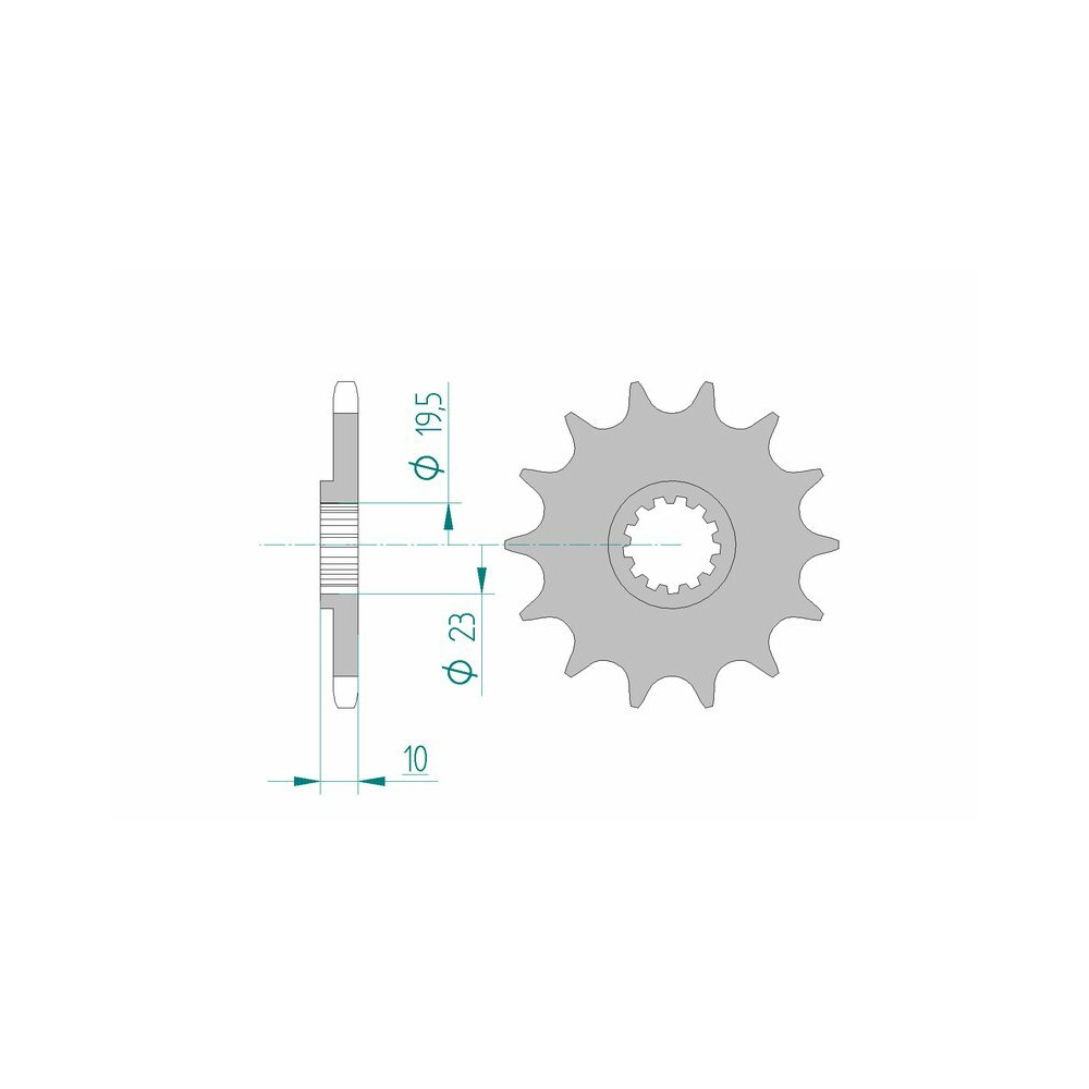 Pignon AFAM acier anti-boue 22303 - 520