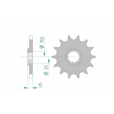 Pignon AFAM acier anti-boue 22303 - 520