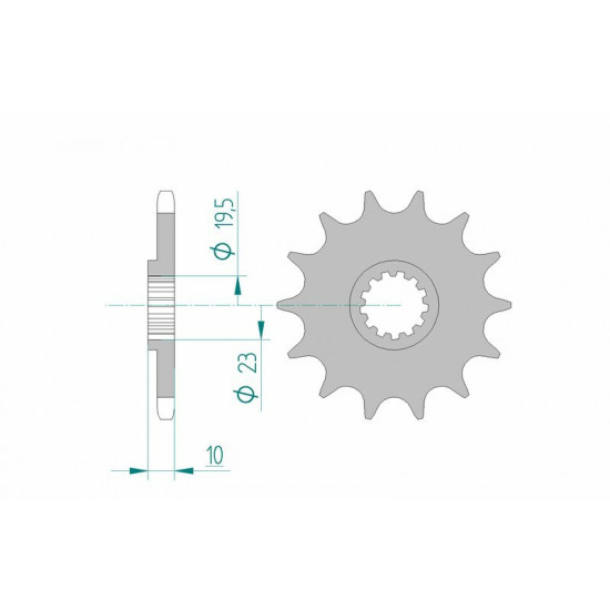 Pignon AFAM acier standard 22303 - 520