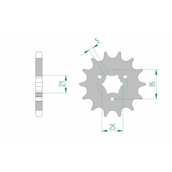 Pignon AFAM acier standard 22502 - 530