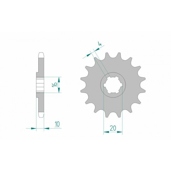 Pignon AFAM acier standard 22205 - 428