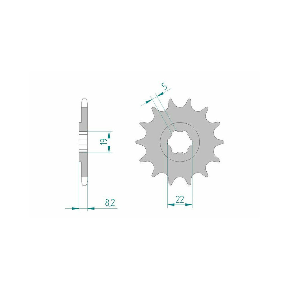 Pignon AFAM acier standard 22302 - 520