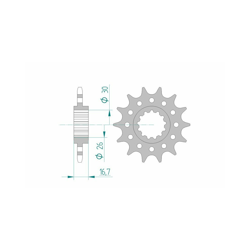 Pignon AFAM acier standard 20608 - 520