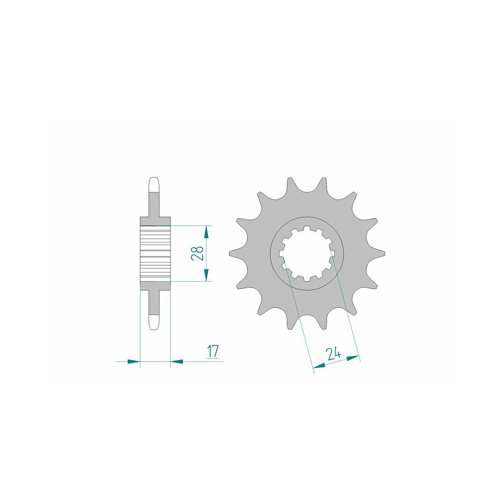 Pignon AFAM acier standard 20516 - 520