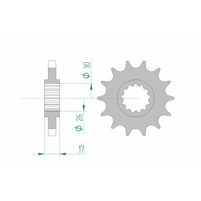 Pignon AFAM acier standard 20603 - 530