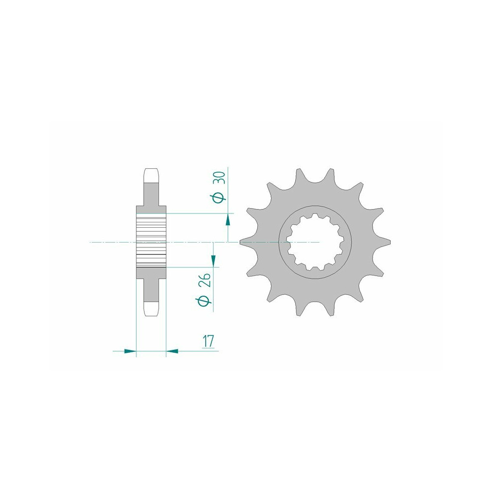 Pignon AFAM acier standard 20603 - 530