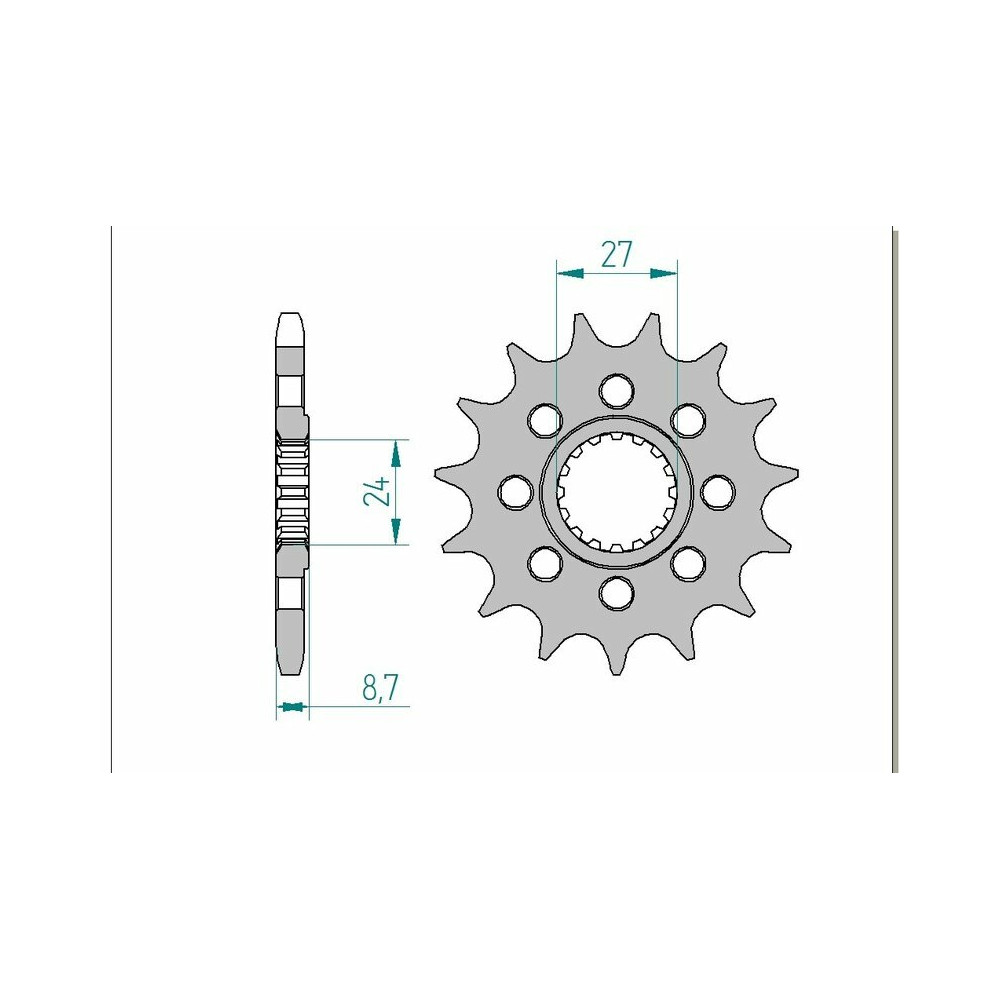 Pignon AFAM acier standard 22901 - 525