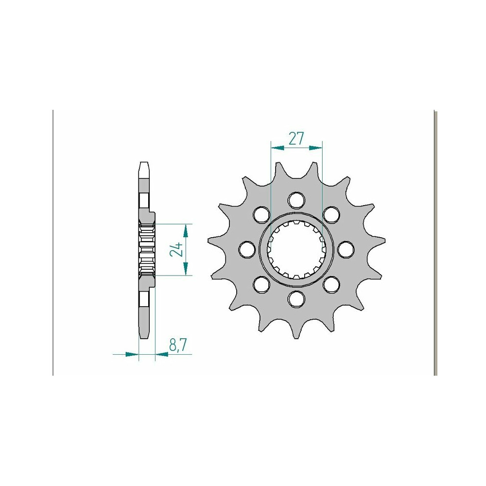 Pignon AFAM acier standard 22902 - 520