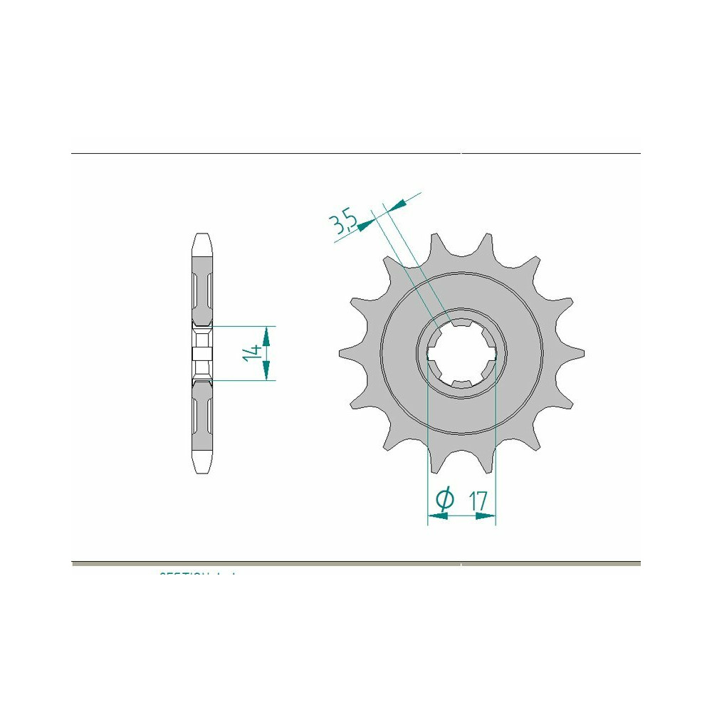 Pignon AFAM acier standard 24203 - 428