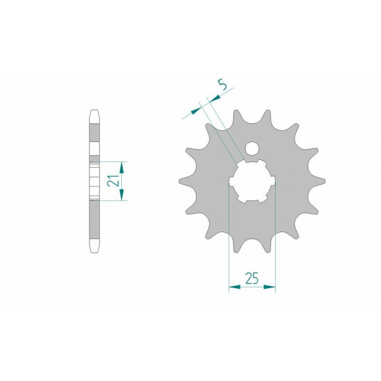 Pignon AFAM acier standard 24300 - 520