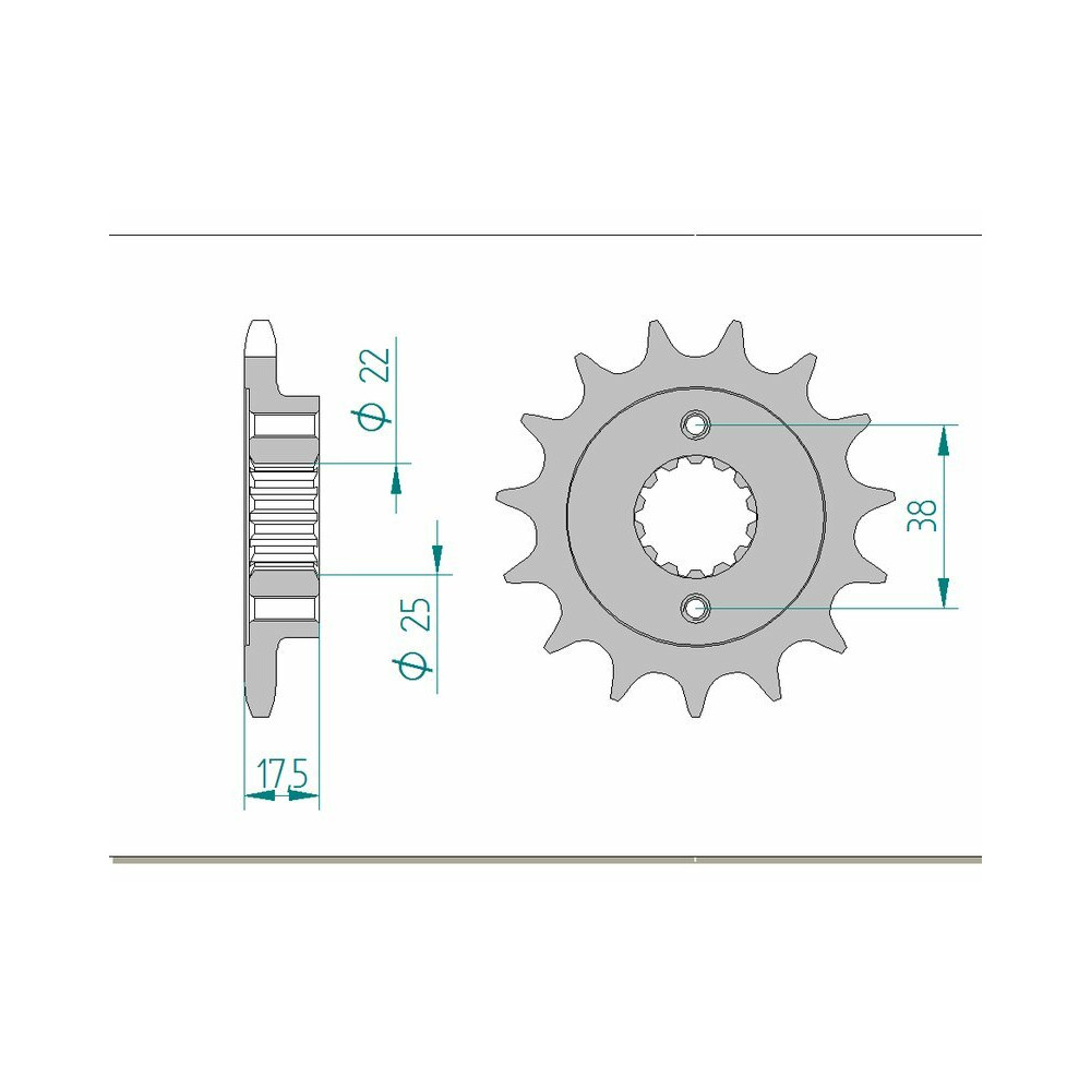 Pignon AFAM acier standard 52616 - 525